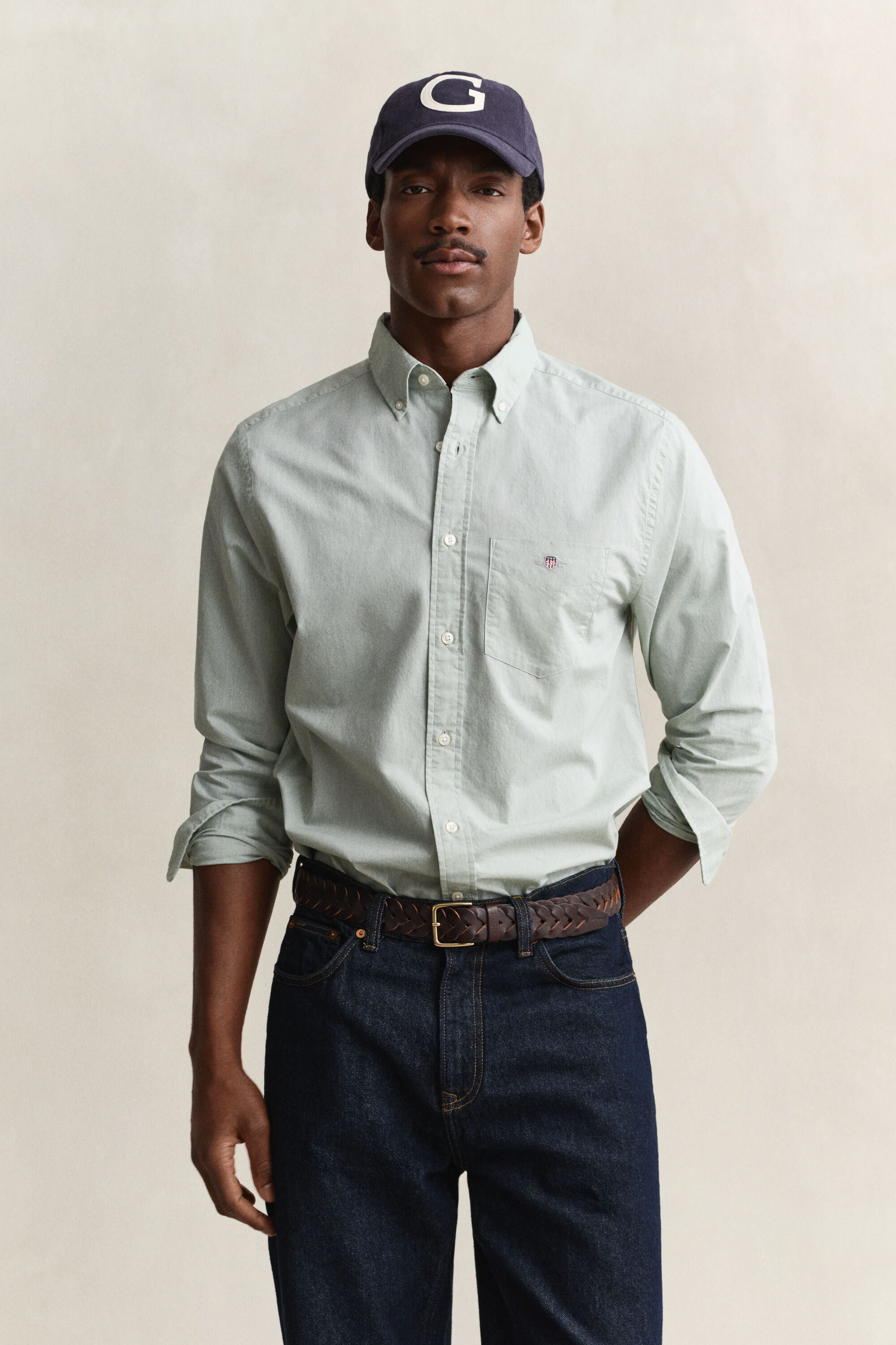 Camicia classica in popeline regular fit