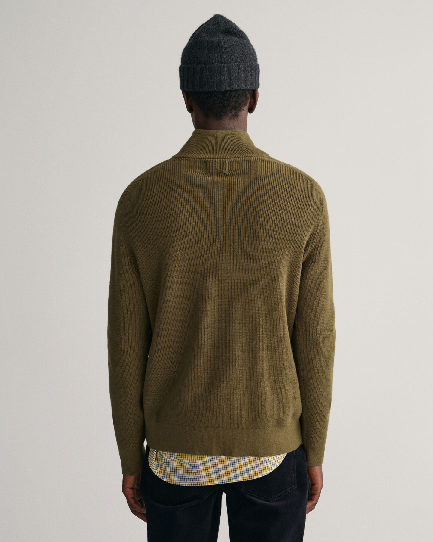 Gerippter Baumwoll Woll Troyer