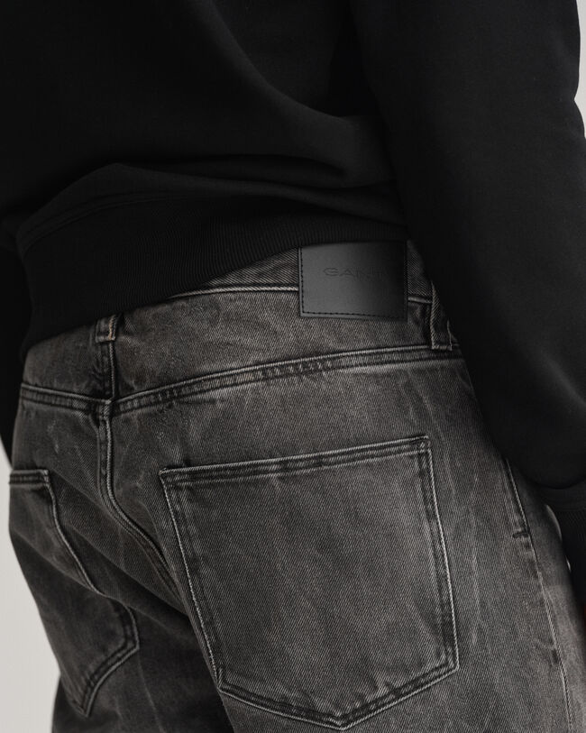 Hayes Slim Fit Jeans mit Vintage-Waschung