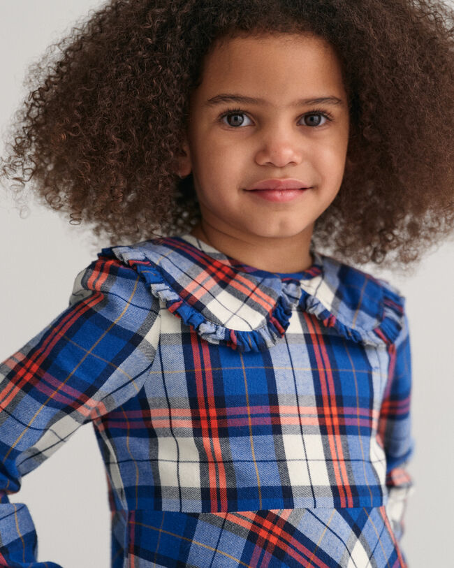 Girls Flanellkleid mit Karomuster
