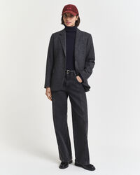 Zopfstrick Rollkragenpullover aus Stretch-Baumwolle