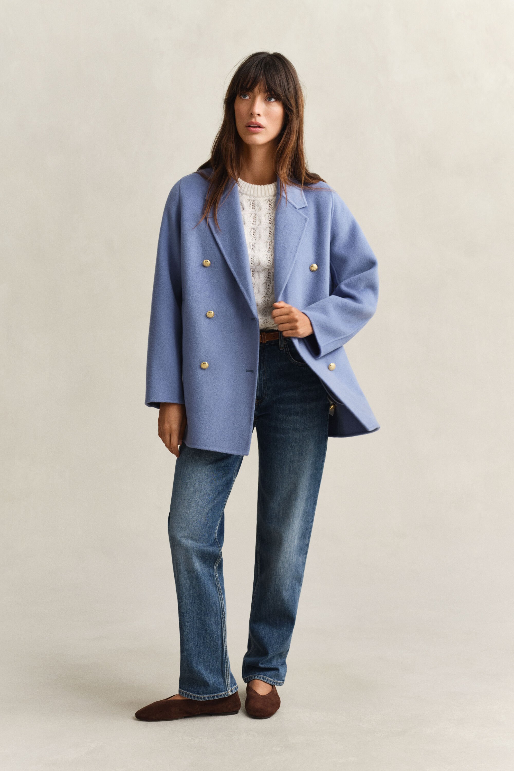 Caban surpiqué à la main