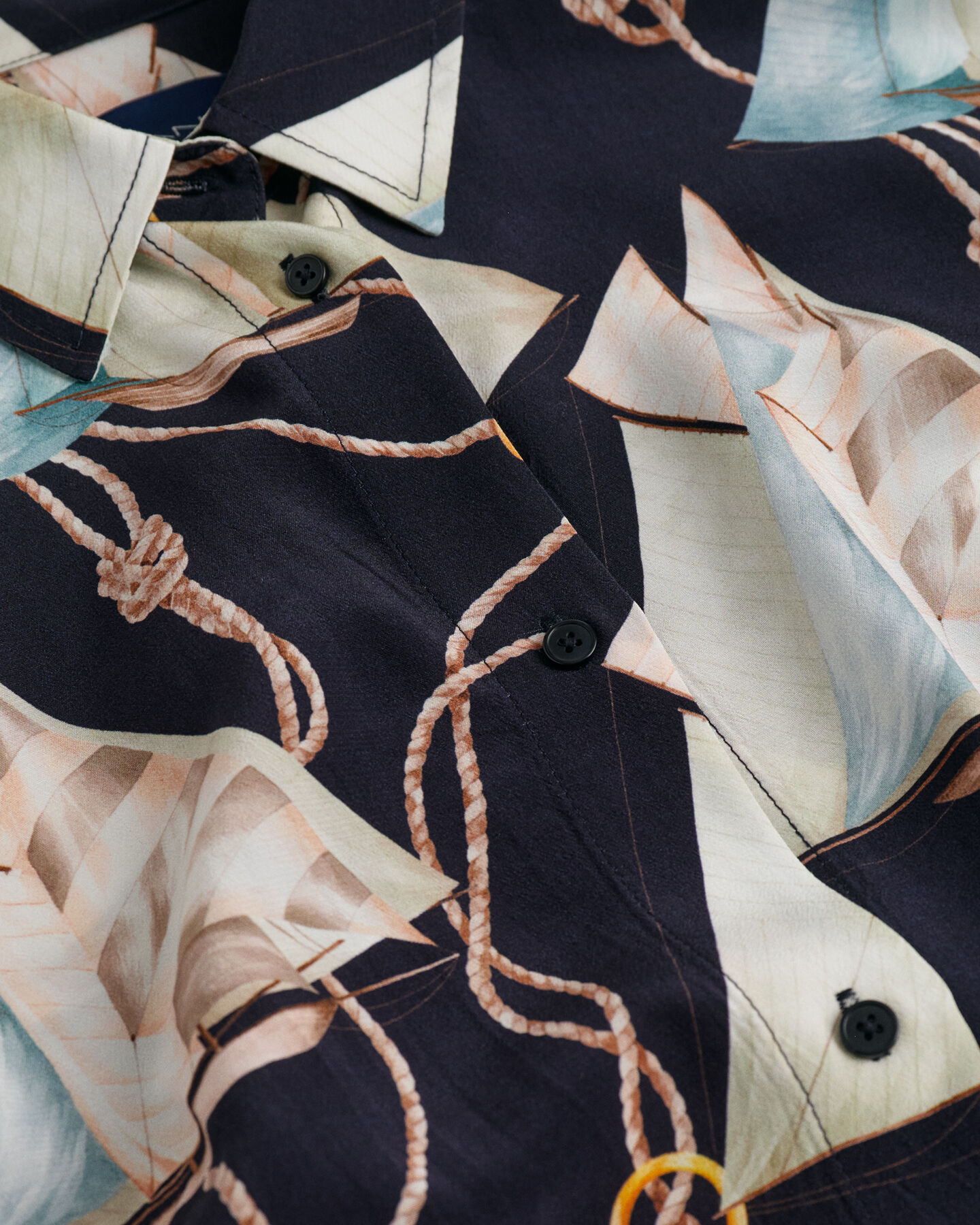 Slim Fit Sailing Print Hemdblusenkleid