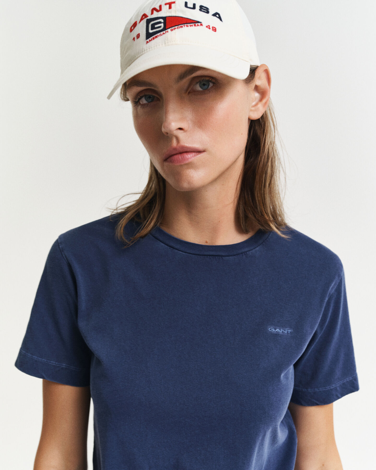 Sunfaded Rundhals-T-Shirt