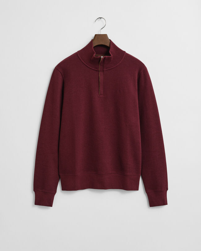 Sacker Rib Sweatshirt mit Reißverschlusskragen