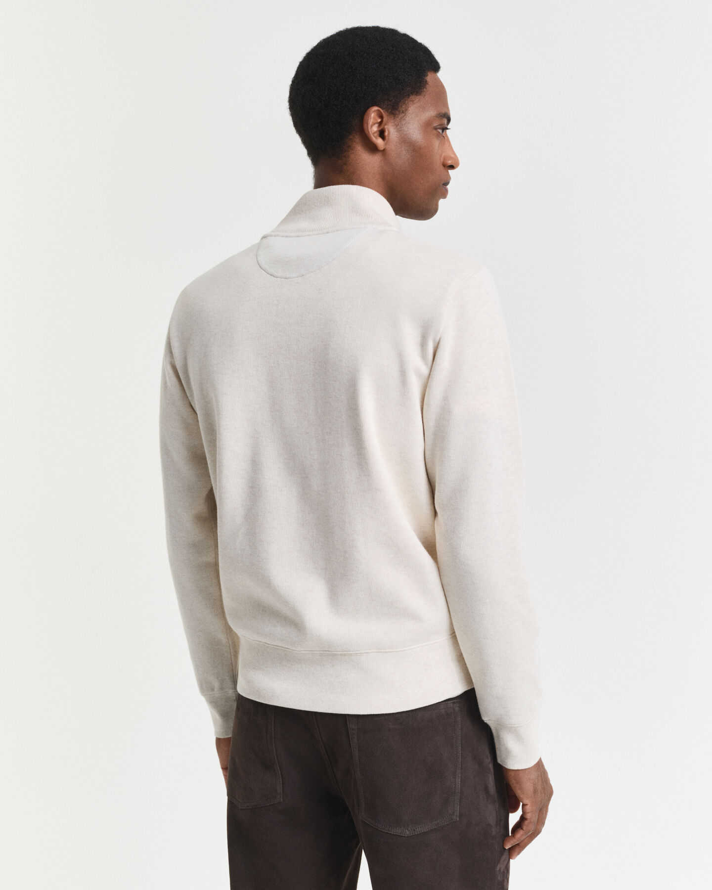 Sacker Rib Sweatshirt mit Reißverschlusskragen