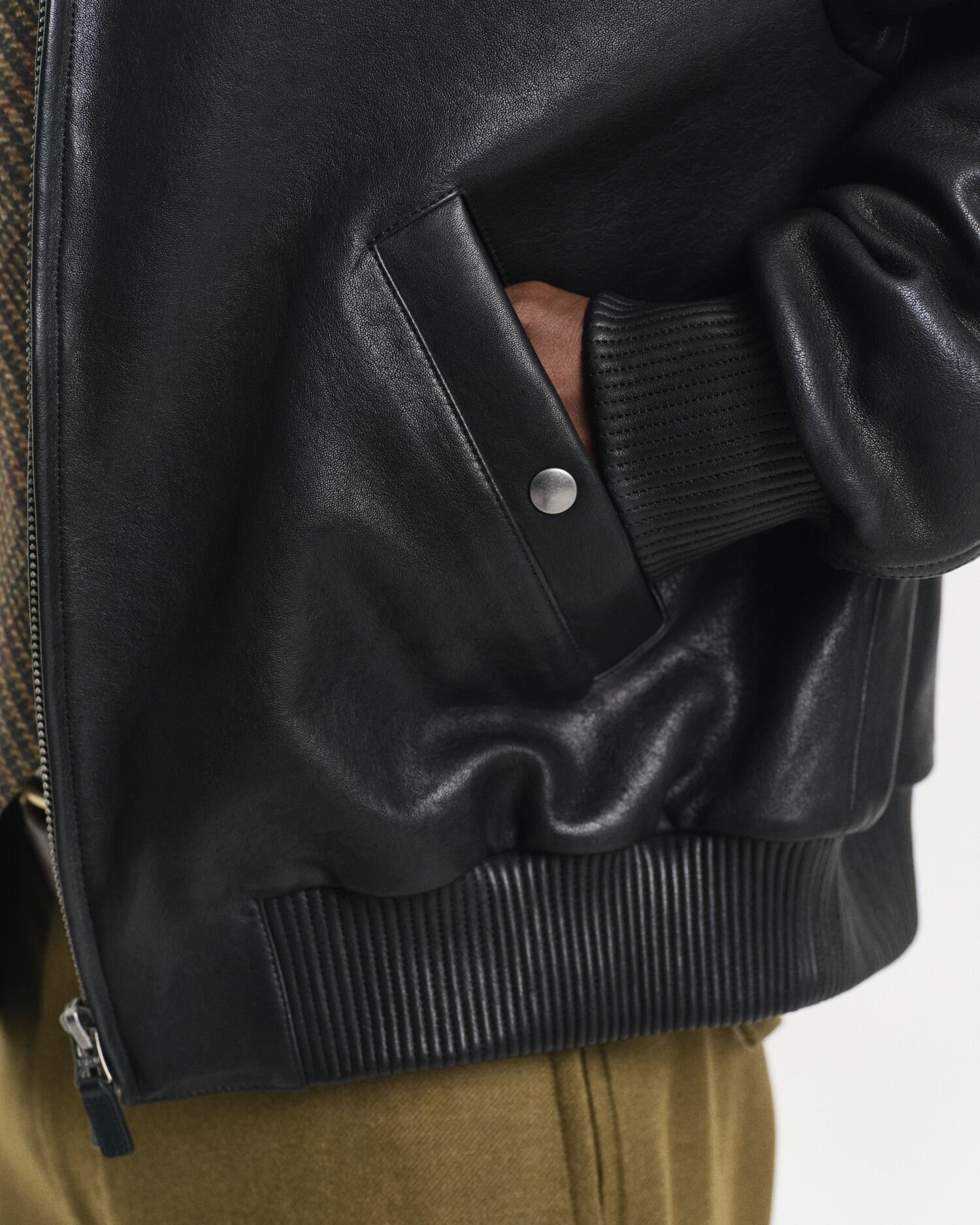 Veste Harrington en cuir