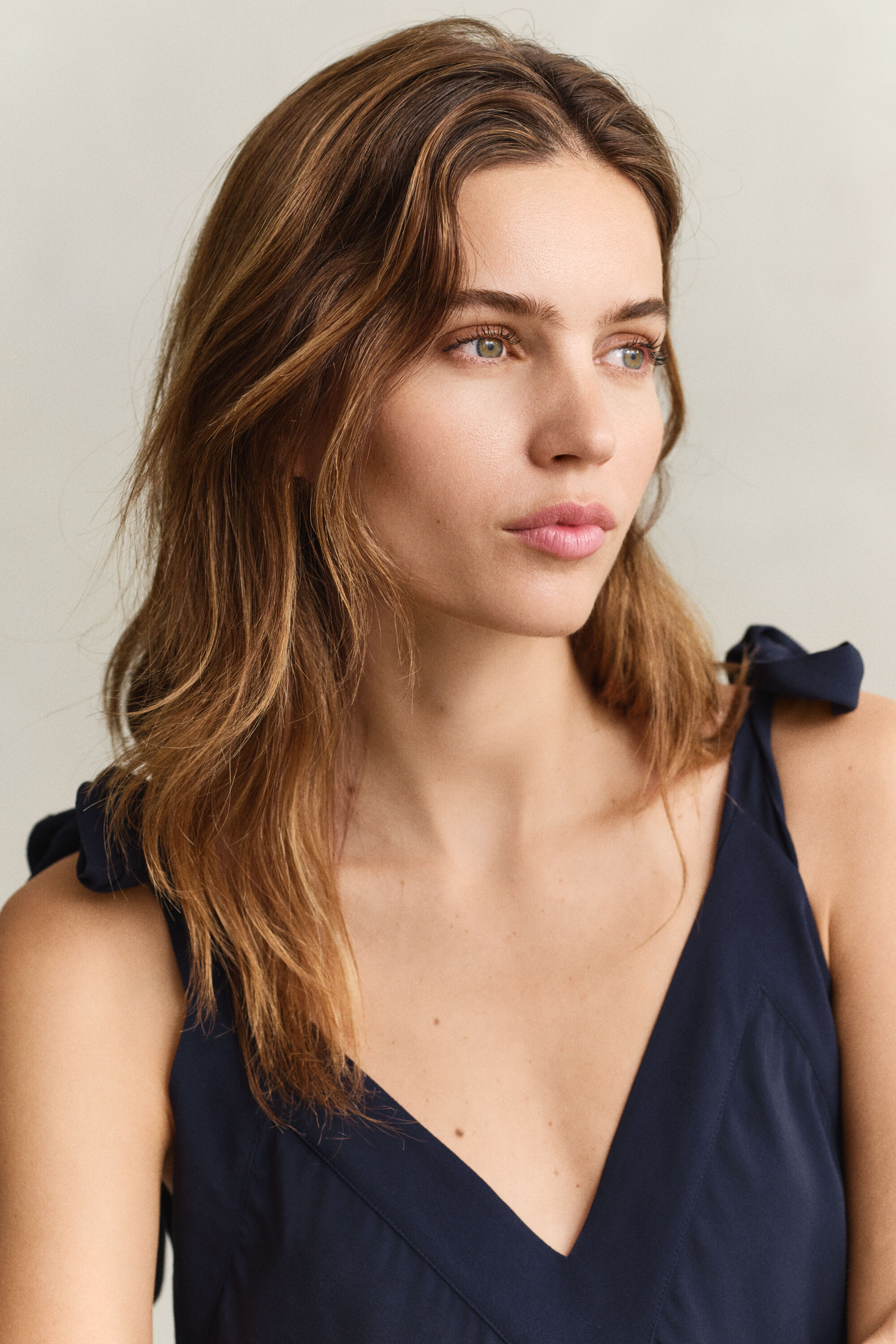 Abito sottoveste con taglio obliquo