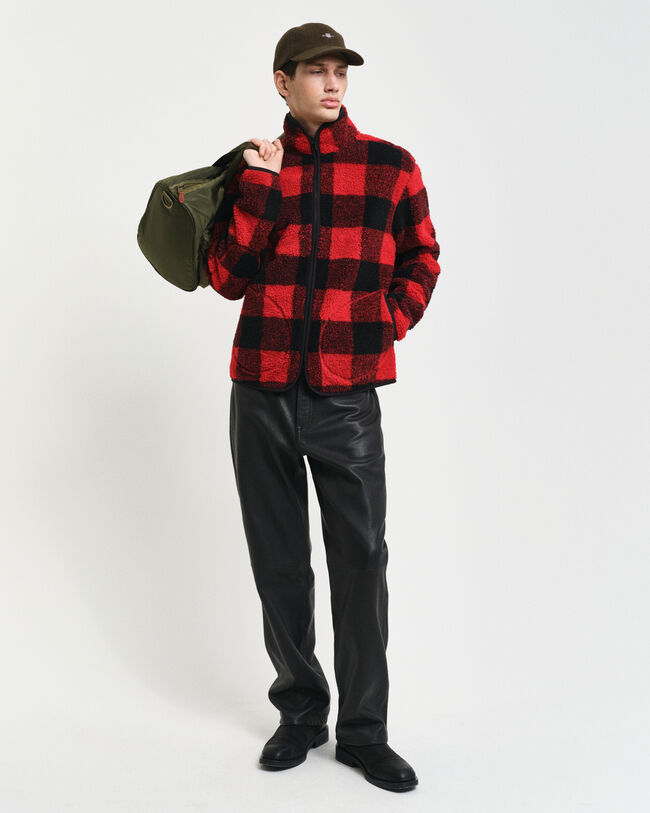 Karierte Fleecejacke