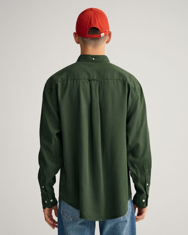 Relaxed Fit Lyocell Hemd in St&uuml;ckf&auml;rbung