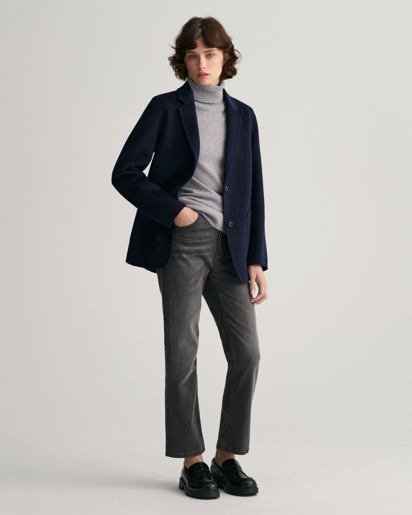 Handgenähter Blazer in gerader Form