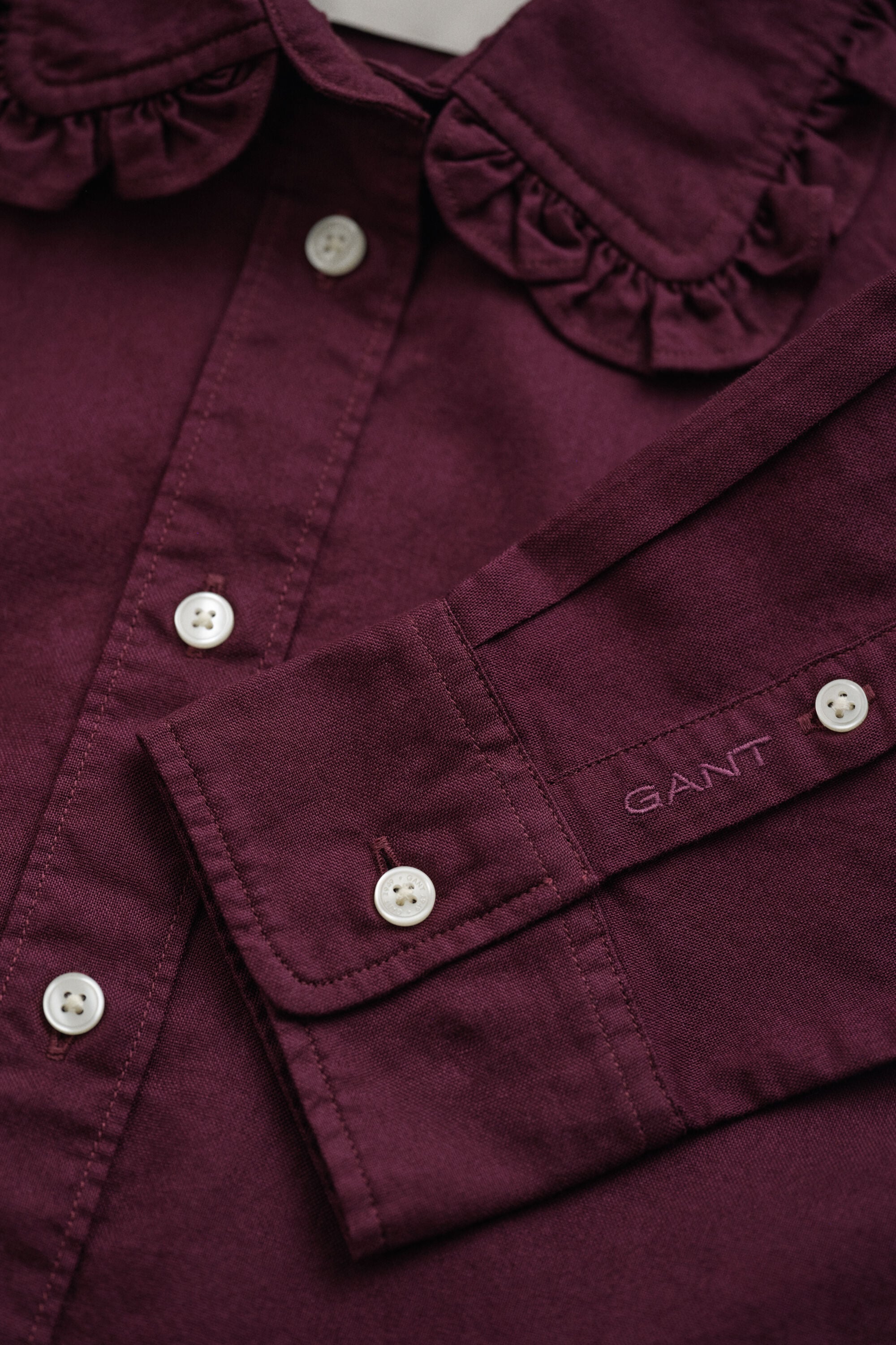 Camicia Oxford classica con volant