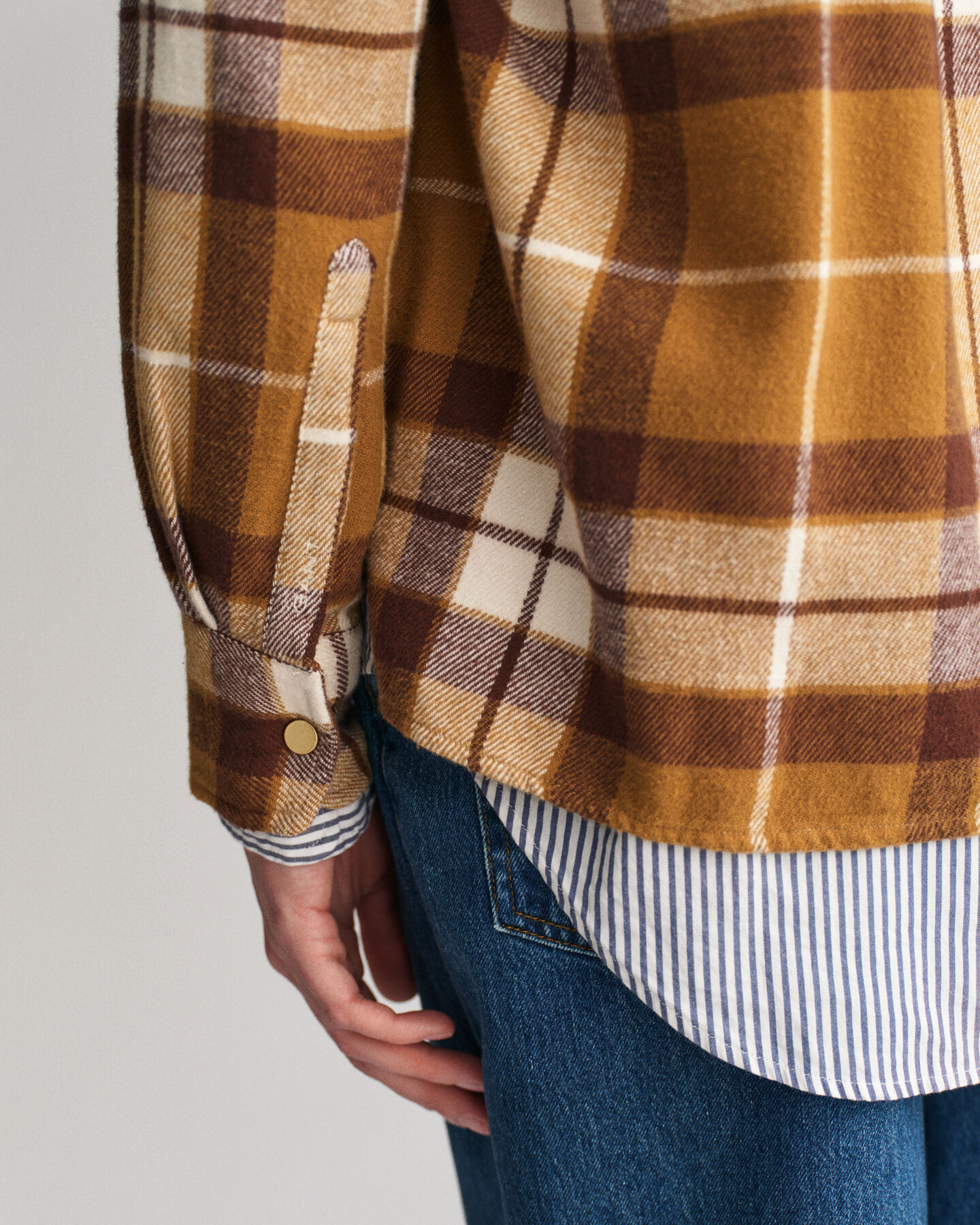 Karierte Flanell-Hemdjacke
