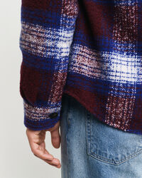 Karierte Hemdjacke aus Wollmischung