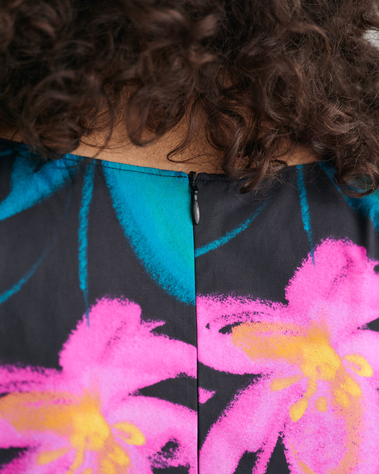 Bluse mit Blumen-Print und Ballon&auml;rmeln