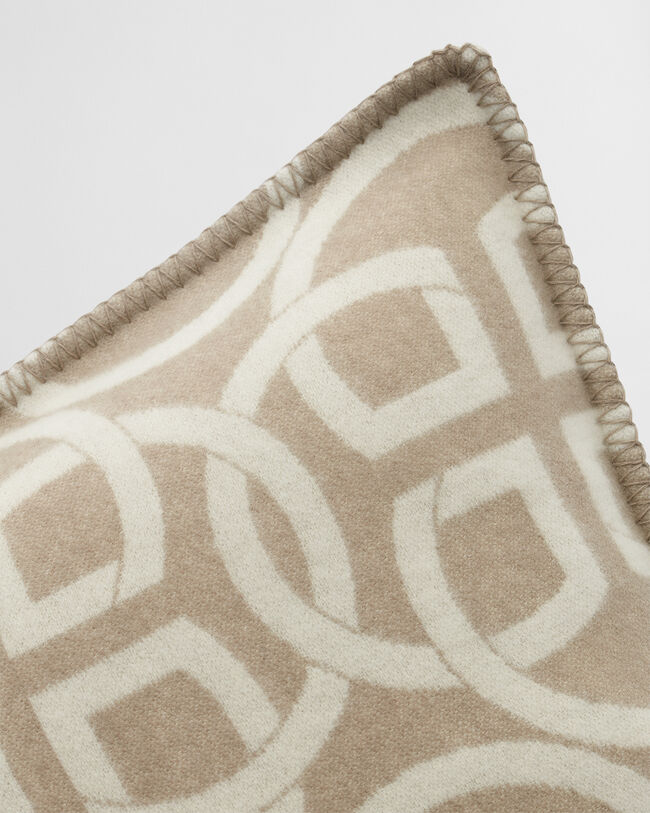 Monogram Kissenhülle aus Wolle