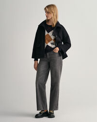 Cropped Jacke aus Wollmischung