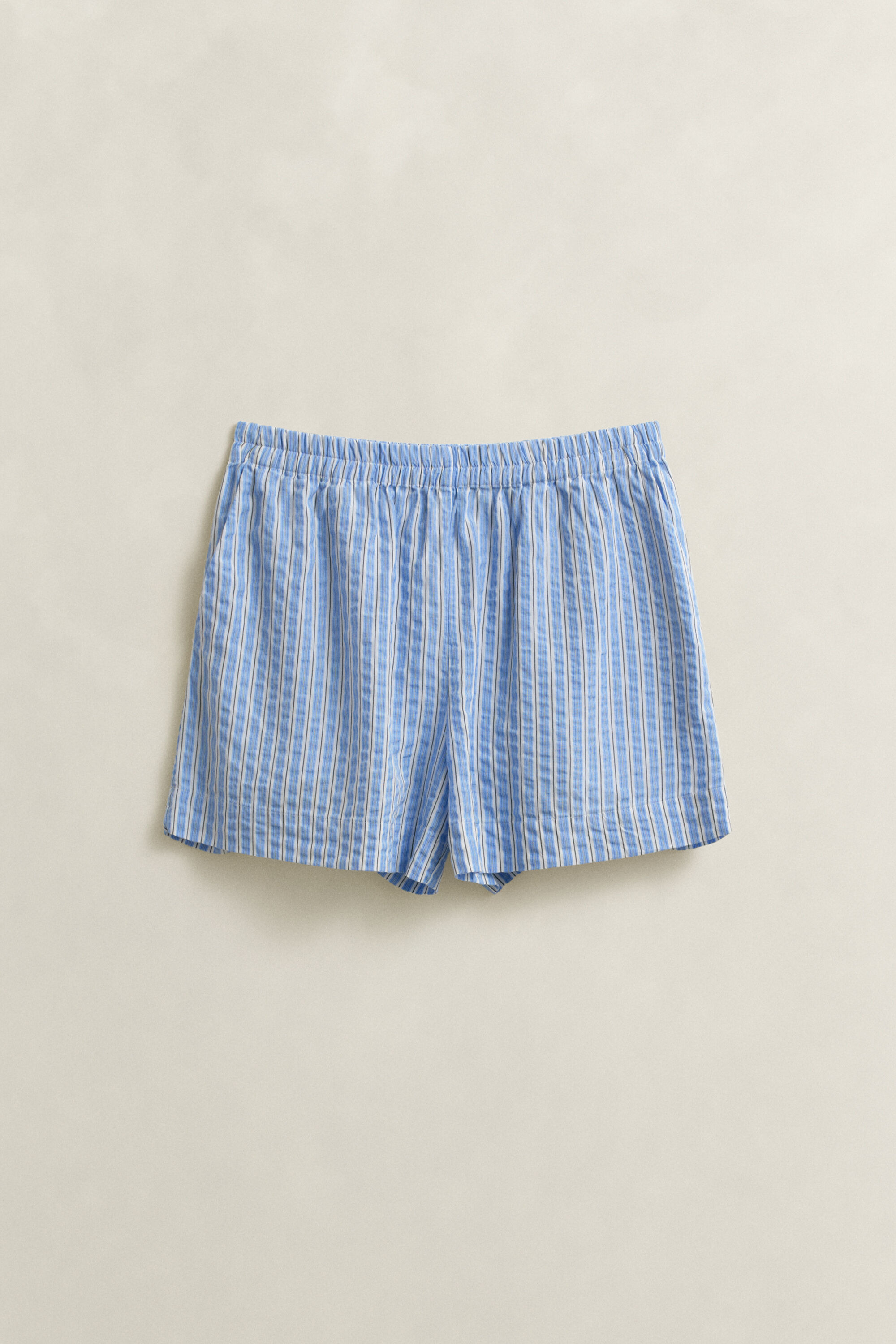 Gestreifte Seersucker Shorts