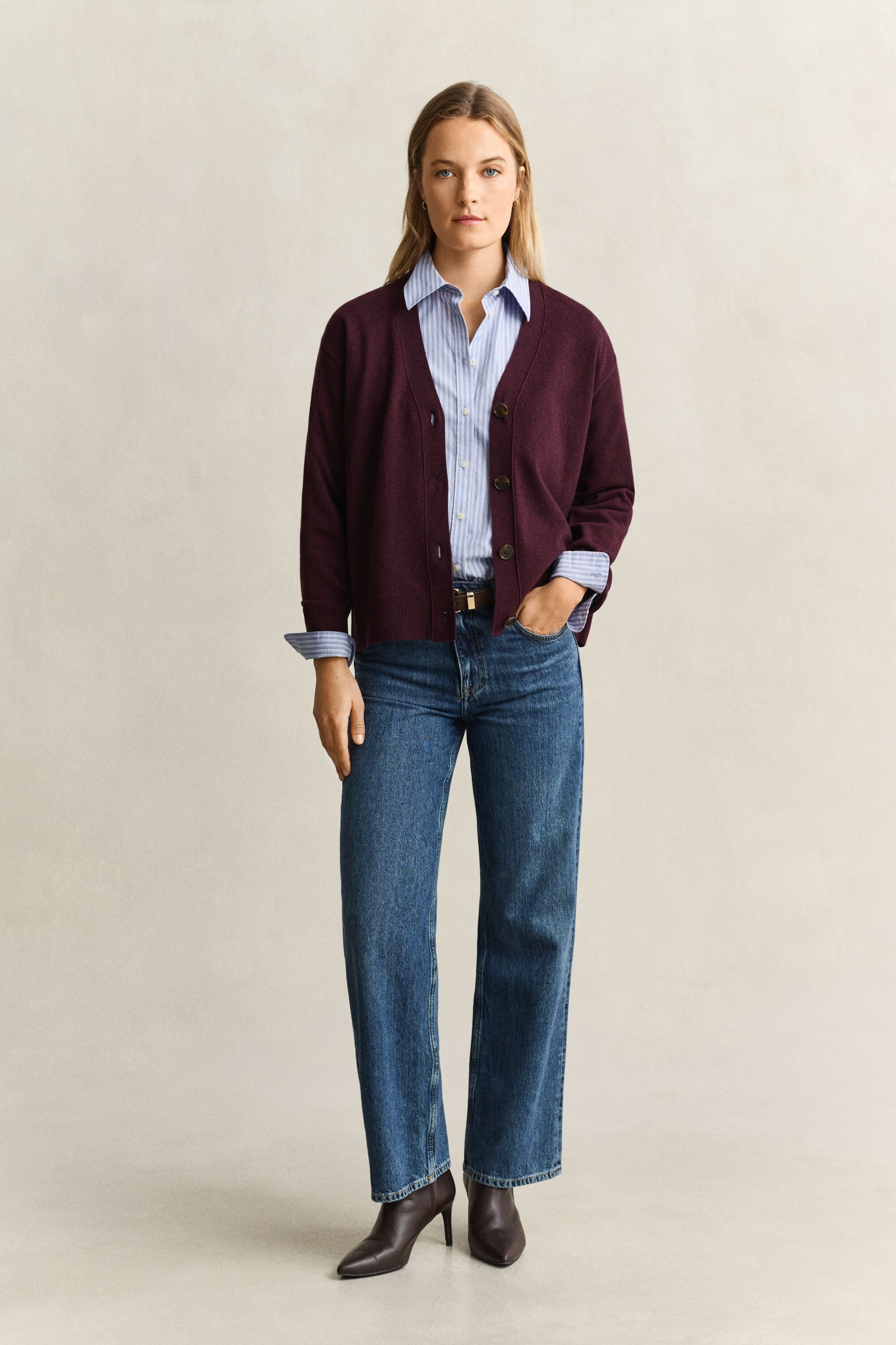 Cardigan in finissima lana d'agnello