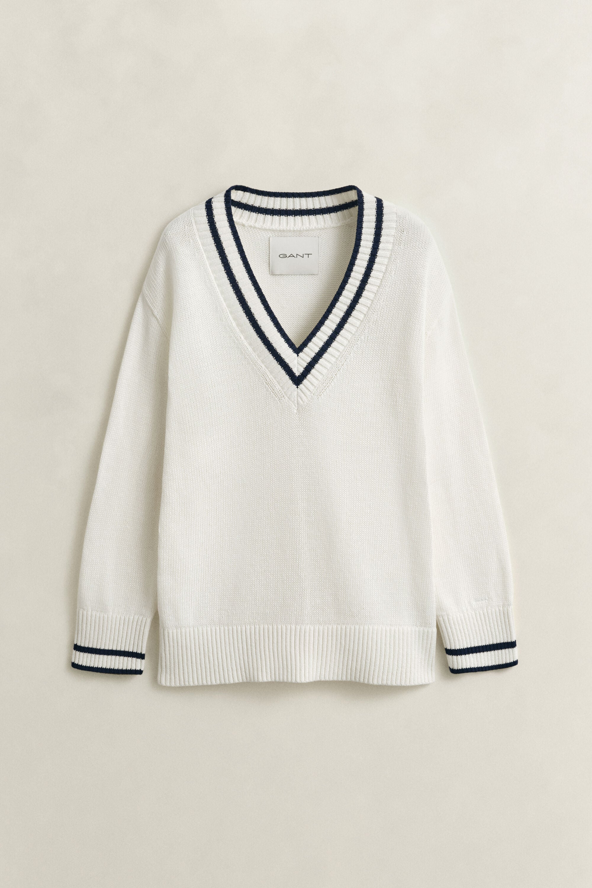 V-Neck Pullover aus Baumwolle