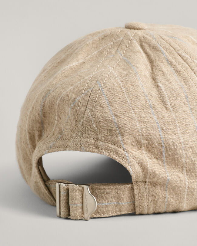 Leinen Cap mit Streifen