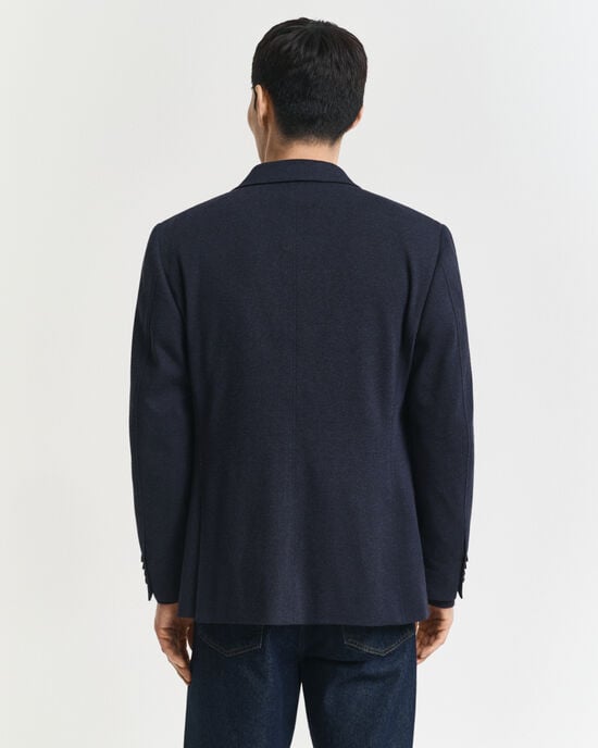 Slim Fit Two-Toned Sakko aus Jersey-Piqué