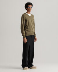 Classic V-Neck Pullover aus Baumwolle