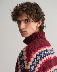 Pullover mit Trichterkragen und Fair-Isle-Muster