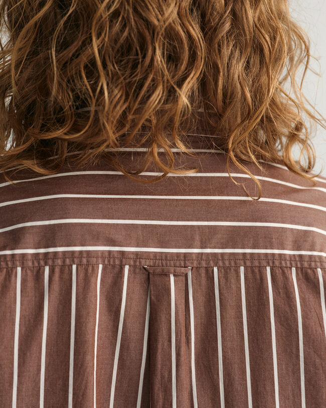 Oversized Hemdblusenkleid mit Streifen
