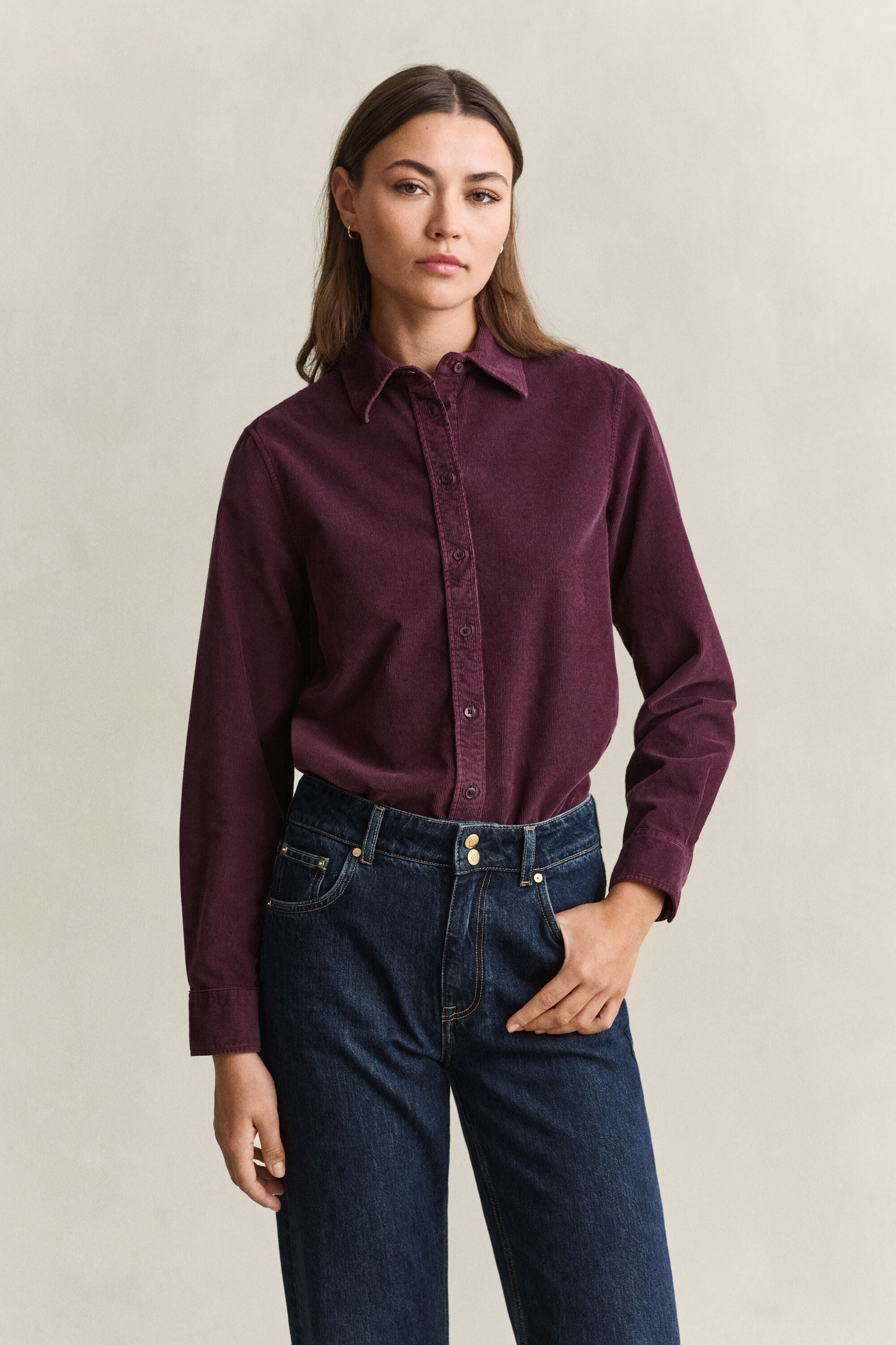 Camicia in velluto a coste regular