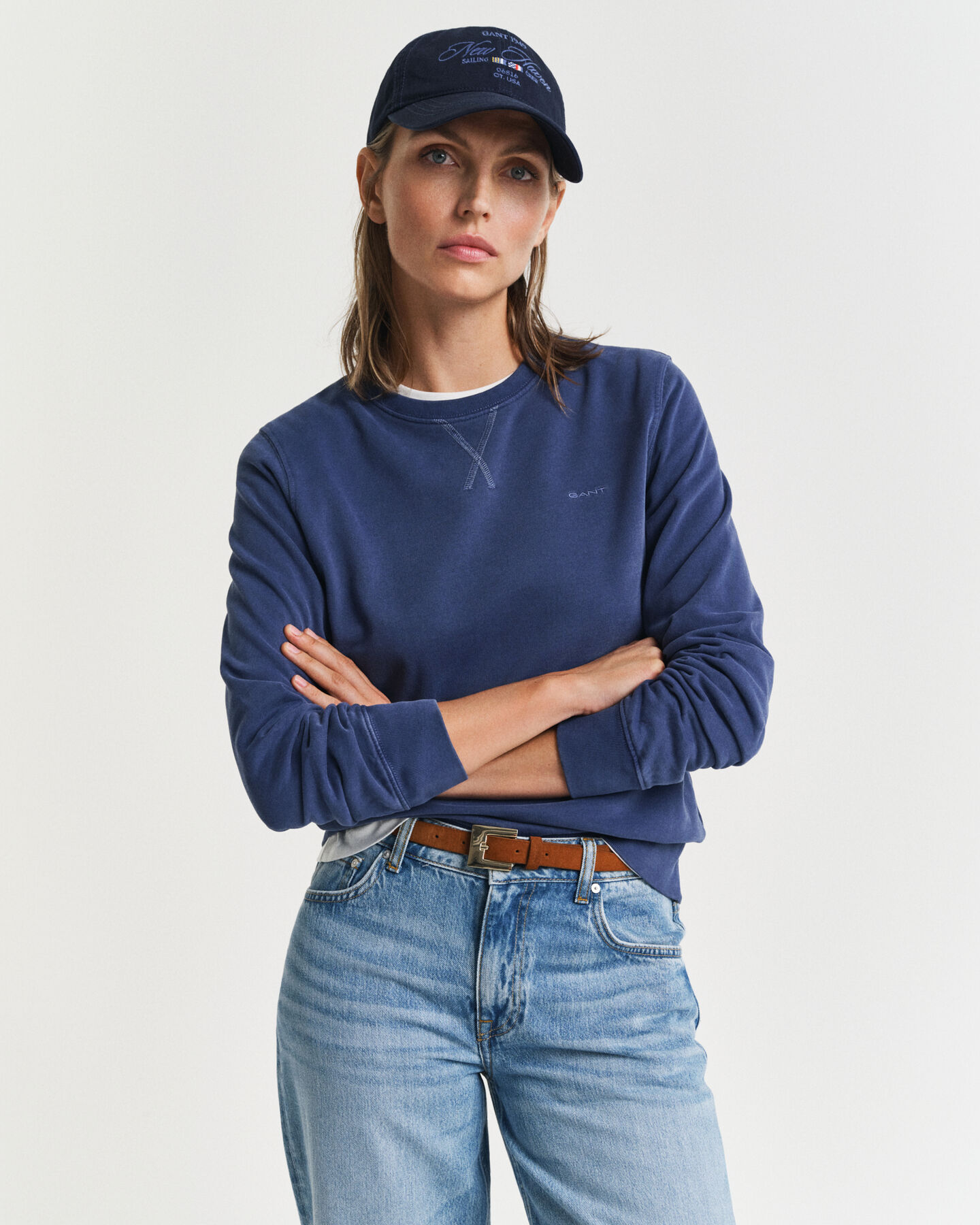 Sunfaded Rundhals-Sweatshirt