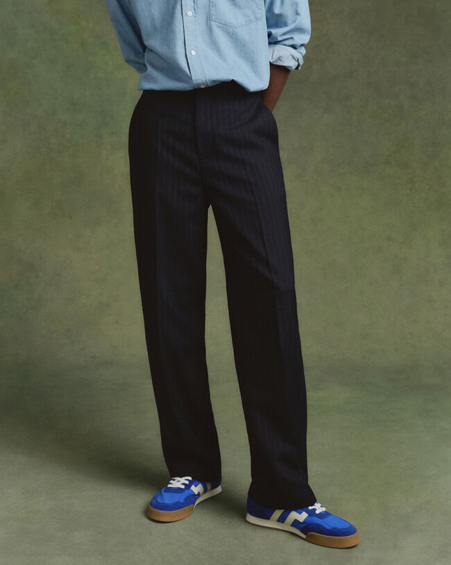 Relaxed Fit Anzughose mit Nadelstreifen