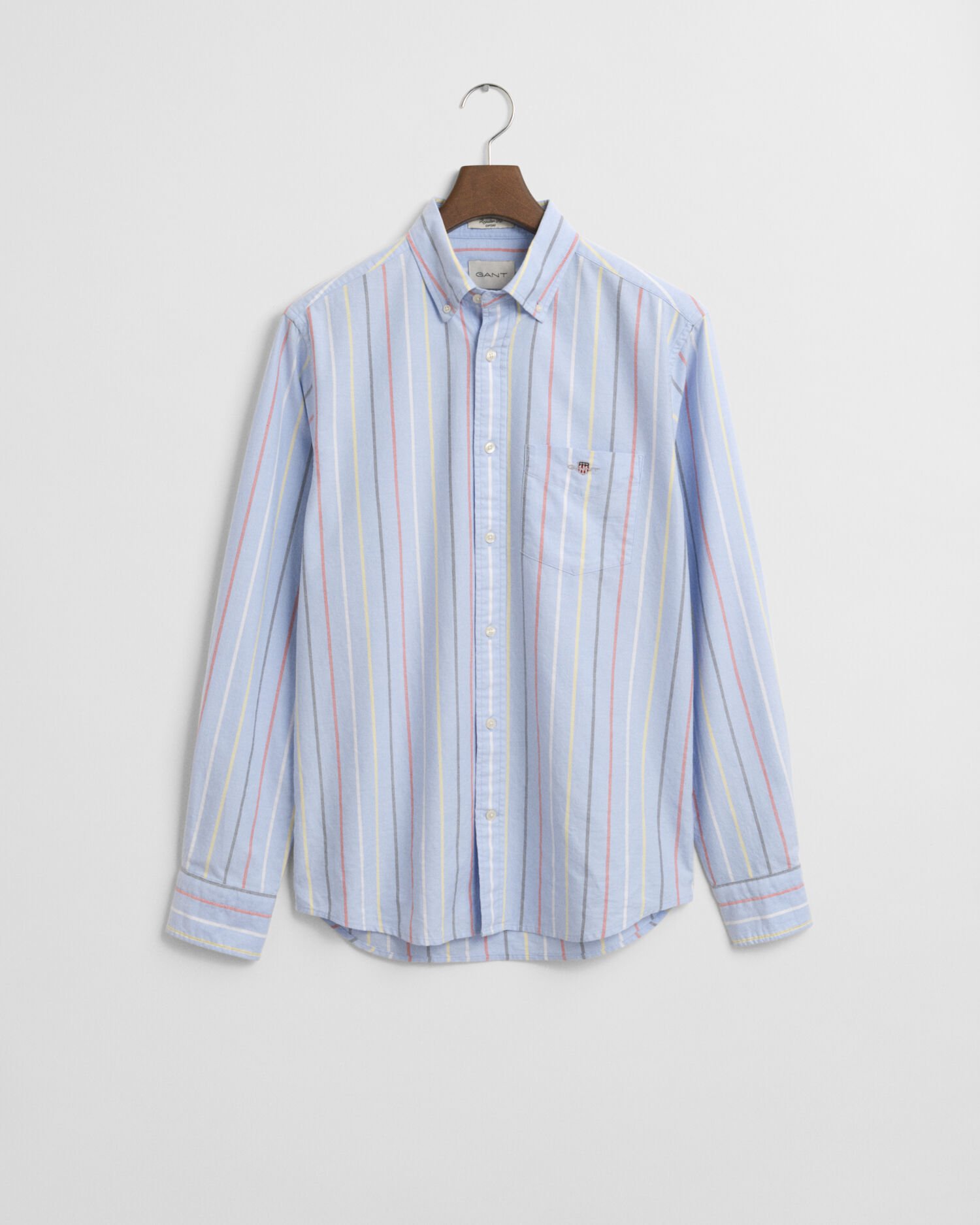 Camicia Oxford classica a righe multicolore regular fit