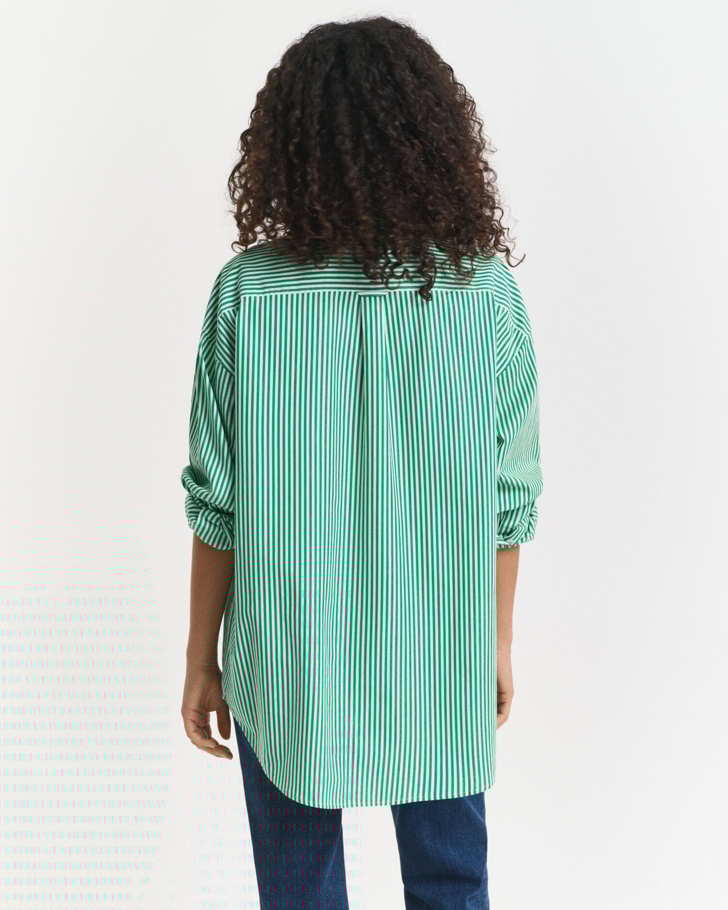 Oversized Classic Popeline Bluse mit Streifen