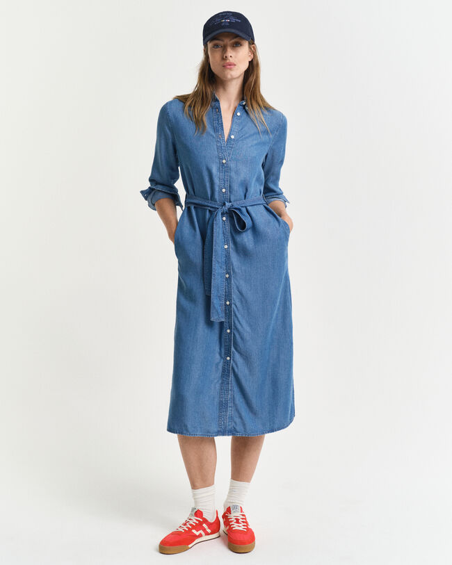 Chambray Hemdblusenkleid