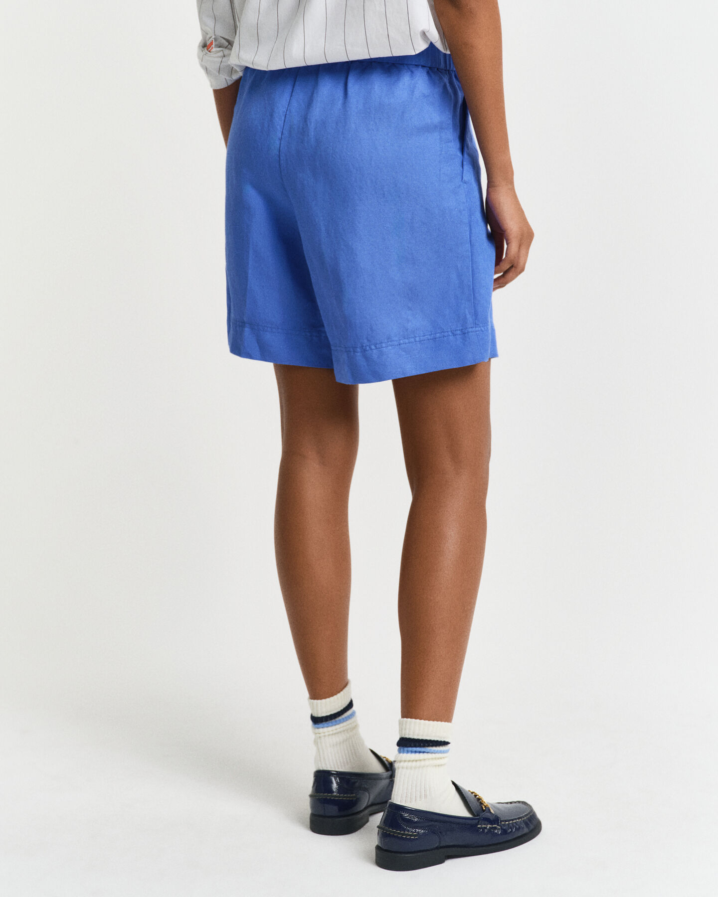 Relaxed Fit Leinenmix Pull-On Shorts