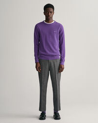 Schmal zulaufende Hose mit Fischgr&auml;tmuster