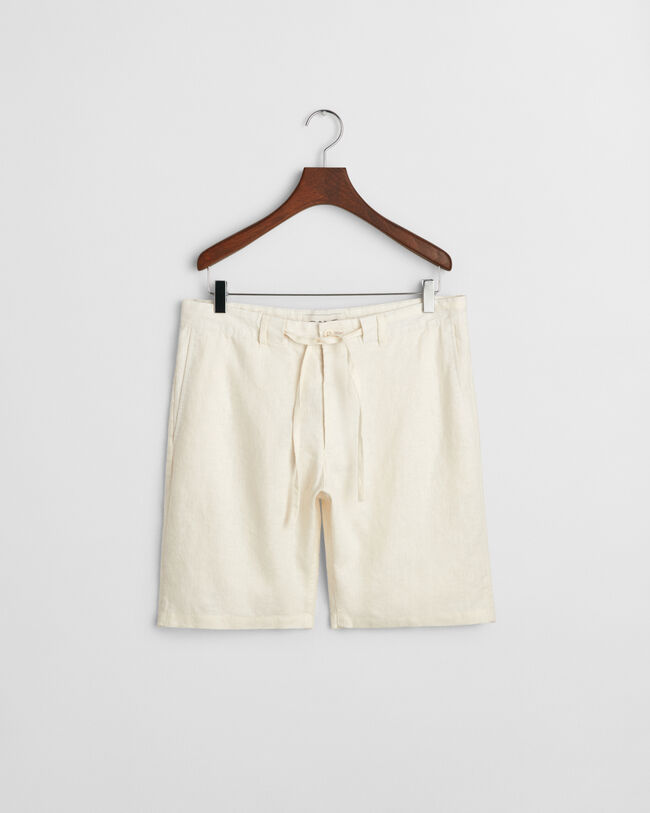 Relaxed Fit Leinen Shorts mit Kordelzug