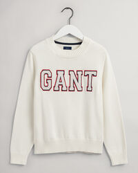 Logo Rundhalspullover aus Baumwolle