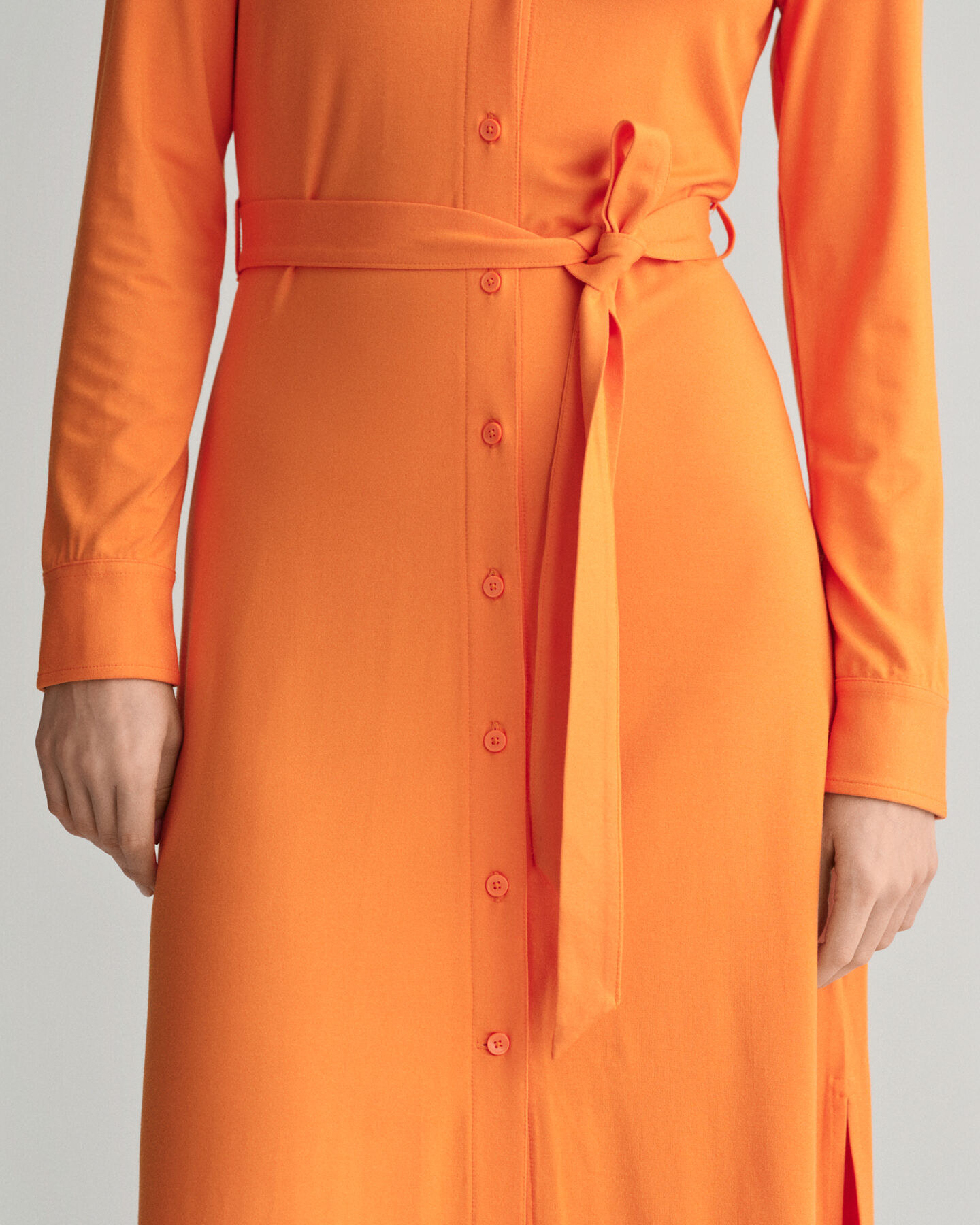 Slim Fit Jersey Hemdblusenkleid