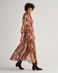 Paisley Flounce Maxikleid