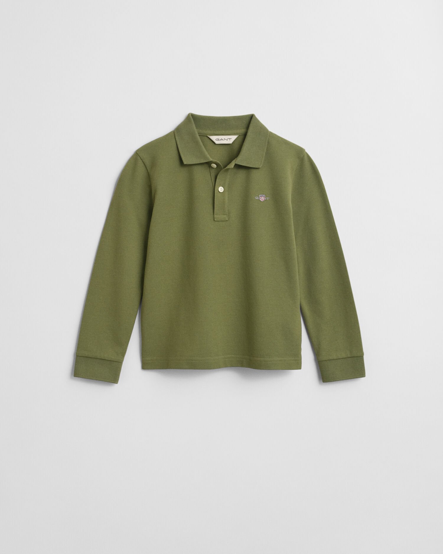 Kids Shield Langarm Piqué Poloshirt