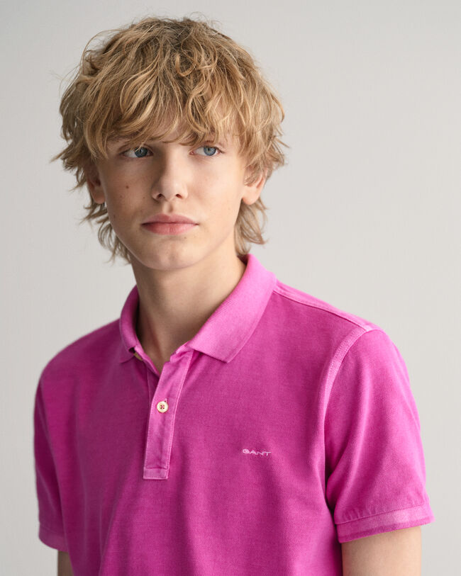Teens Sunfaded Piqu&eacute; Poloshirt