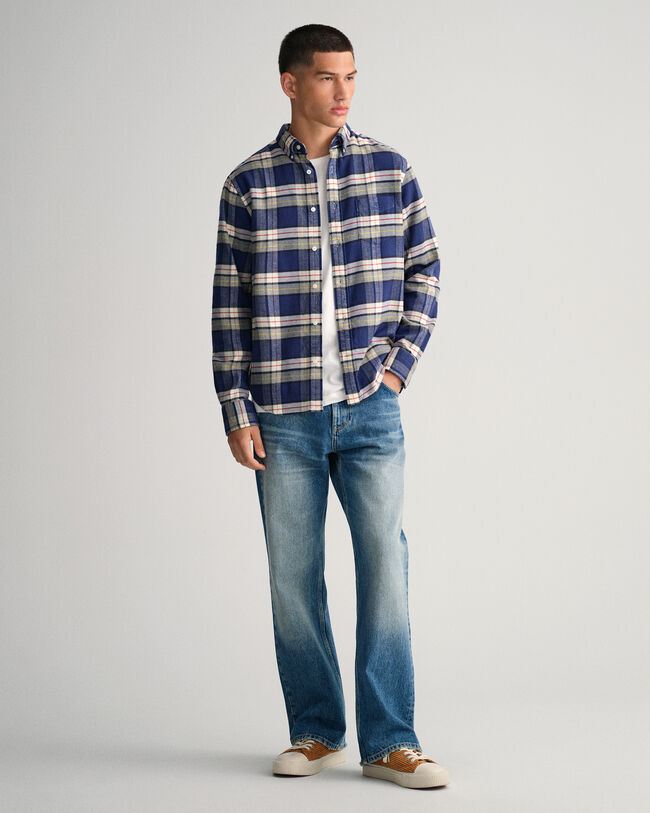 Regular Fit Flanell Karohemd