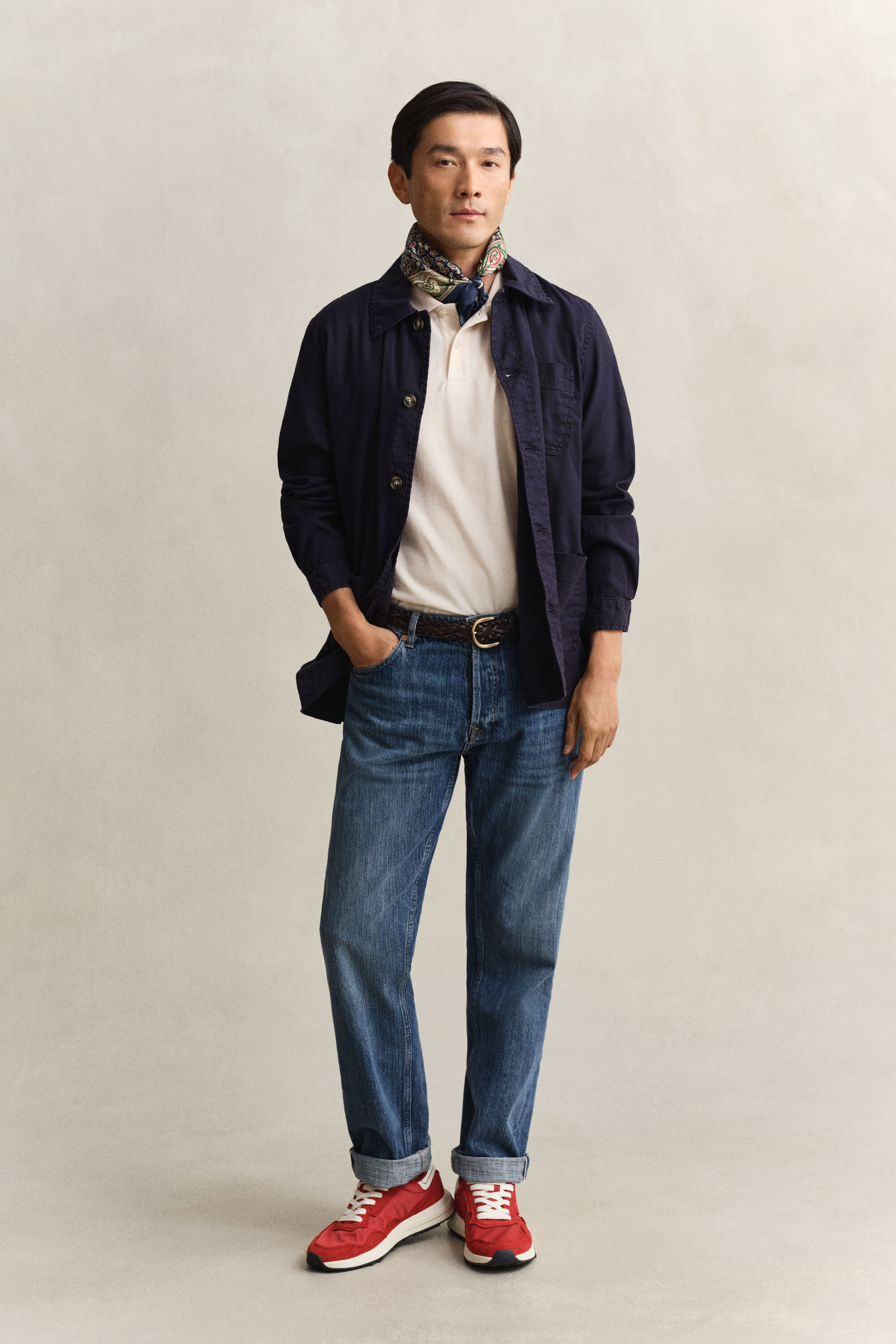 Strukturiertes Poloshirt mit Streifen