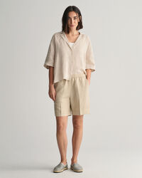 Relaxed Fit Leinenmix Pull-On Shorts