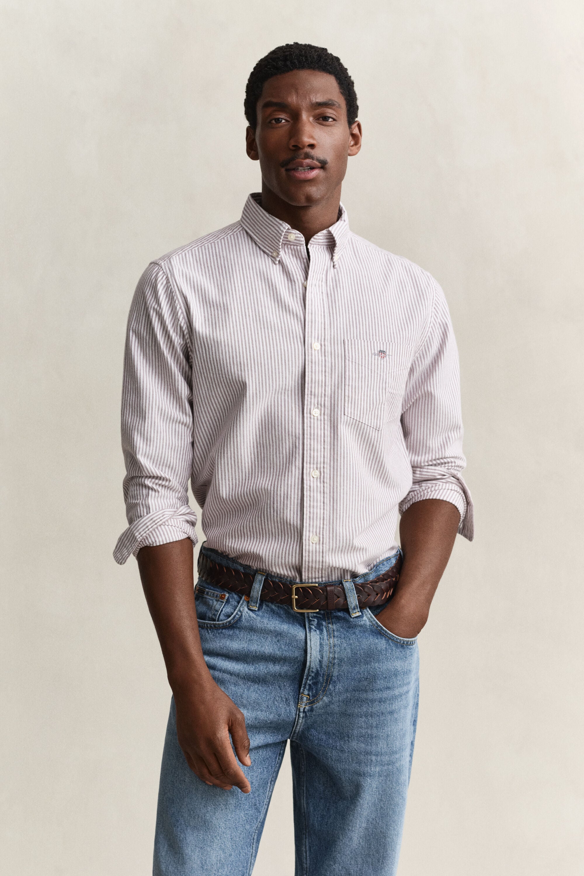 Classic Regular Fit Oxford-Hemd mit Streifen