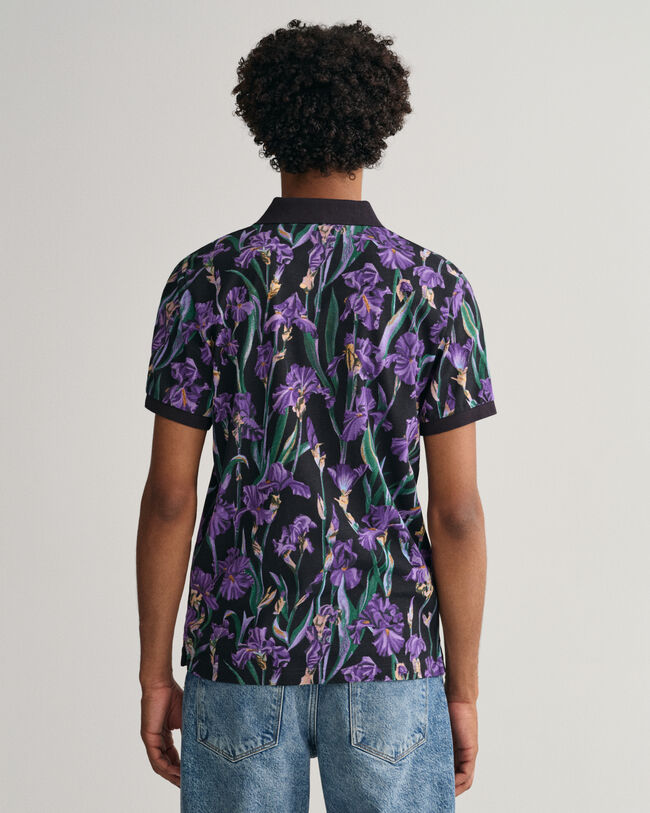 Iris Piqu&eacute; Poloshirt mit Print