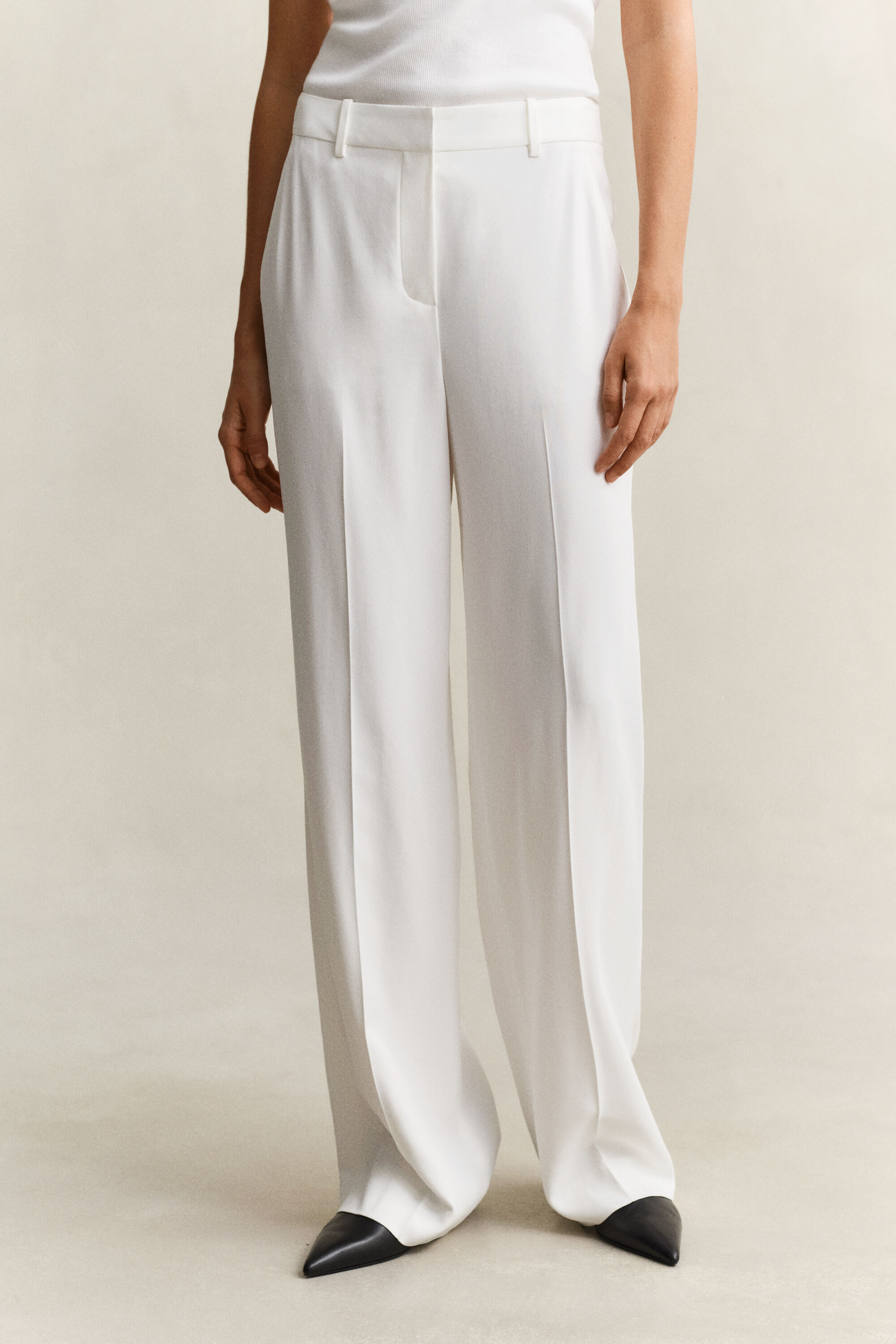 Pantaloni sartoriali in crêpe