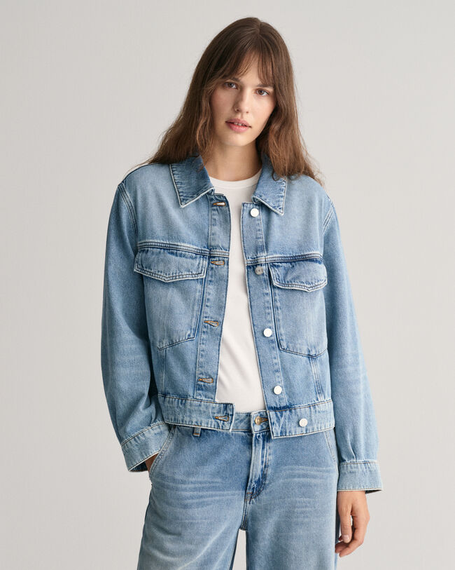 Verk&uuml;rzte Jeansjacke
